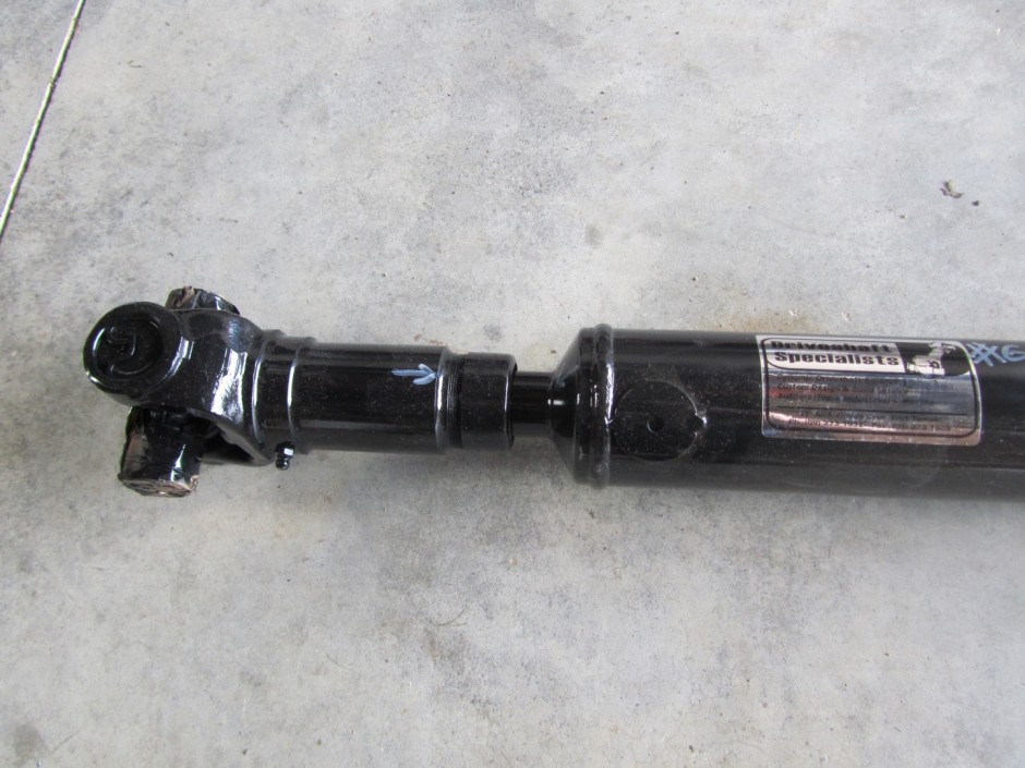 Drive shaft built and balanced with siding joint.